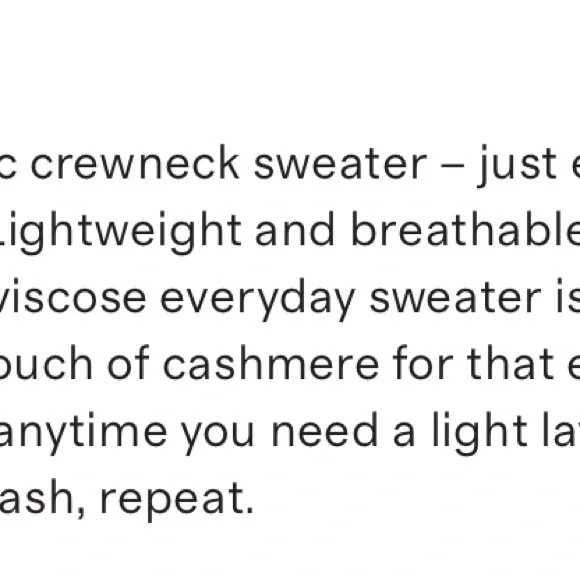 Quince Lightweight Organic Cotton Cashmere Crew Neck Sweater Medium - Picture 3 of 9